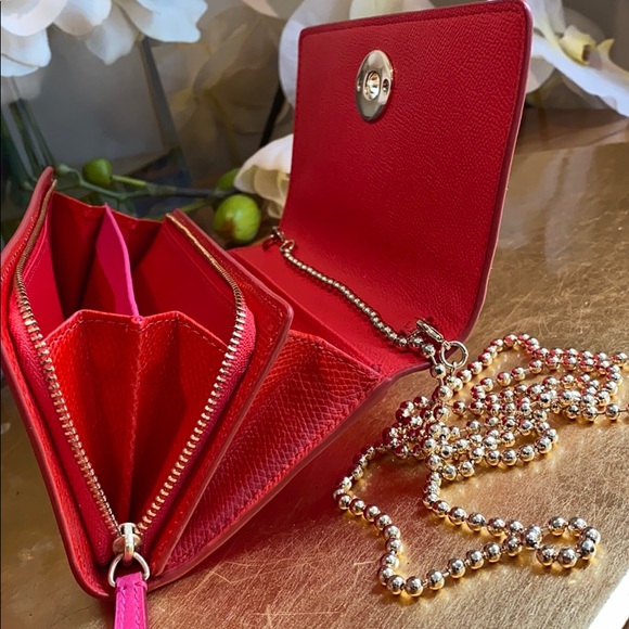 NWOT!! Coach chain slim crossbody wallet - Picture 8 of 11